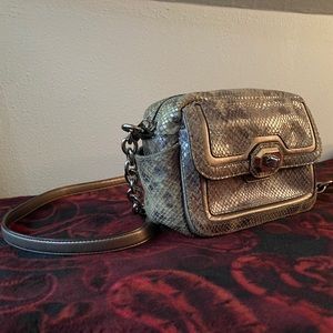 Coach snakeskin camera crossbody bag